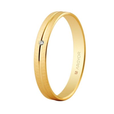 Alianza oro 3mm diamante 5130474D